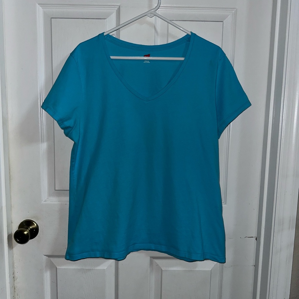 Hanes Blue Short Sleeve T-Shirt